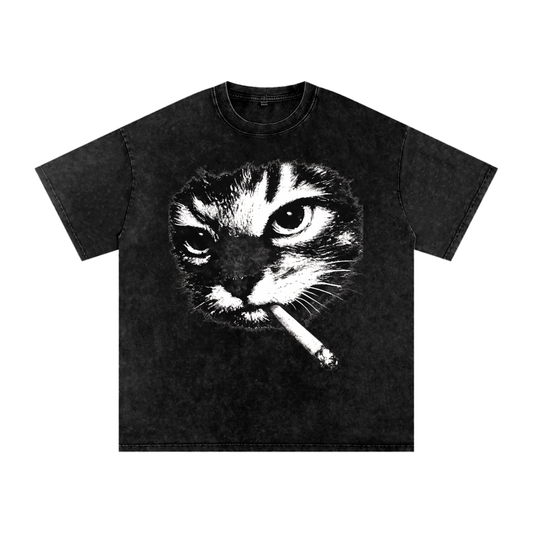 Snow Washed Oversized Cotton T-Shirt
