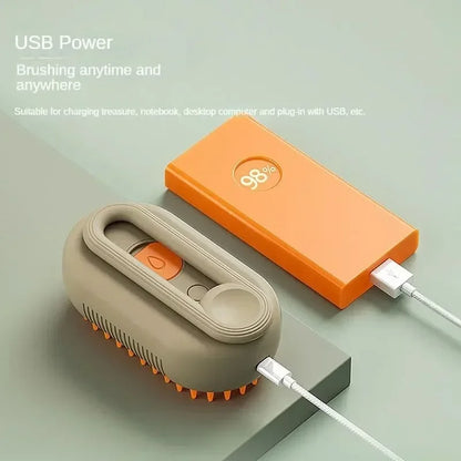 Steamy Dog Brush Electric Spray Cat Hair