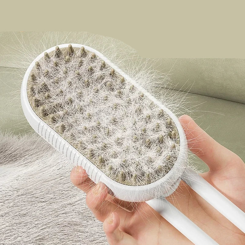 Steamy Dog Brush Electric Spray Cat Hair
