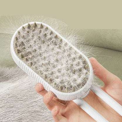Steamy Dog Brush Electric Spray Cat Hair