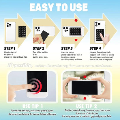 Silicone Suction Cup Phone Holder Mount Double-Sided