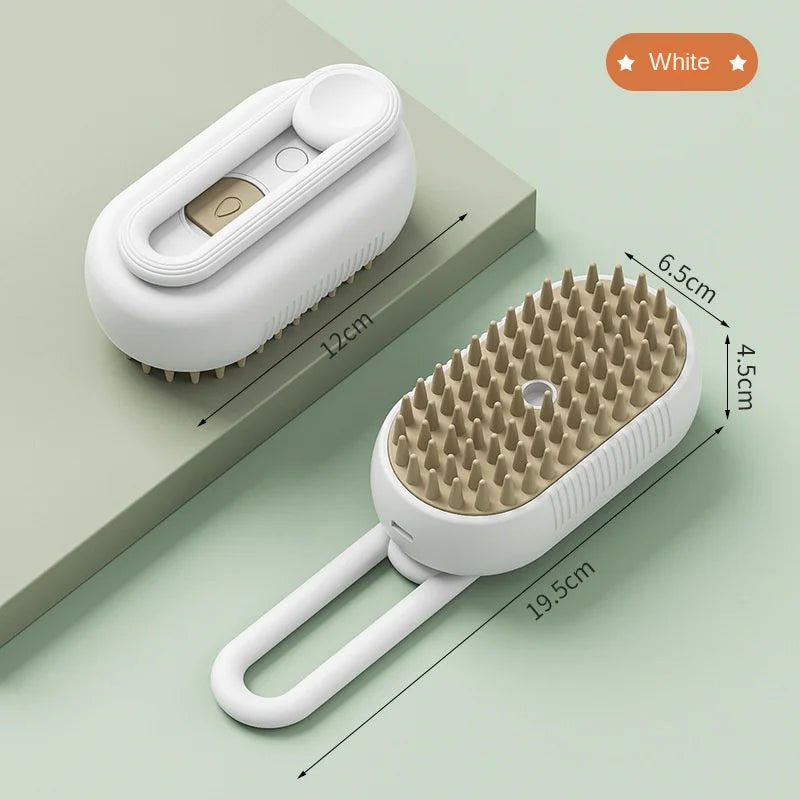Steamy Dog Brush Electric Spray Cat Hair