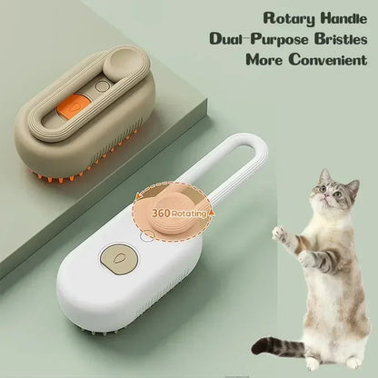 Steamy Dog Brush Electric Spray Cat Hair